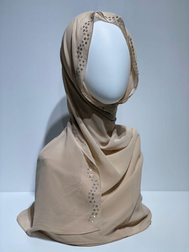 وشاح شيفون فصوص سادة -DH 473