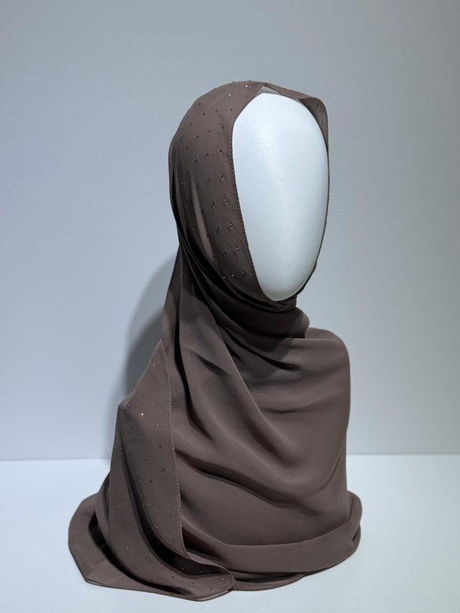 وشاح شيفون فصوص سادة -DH 451
