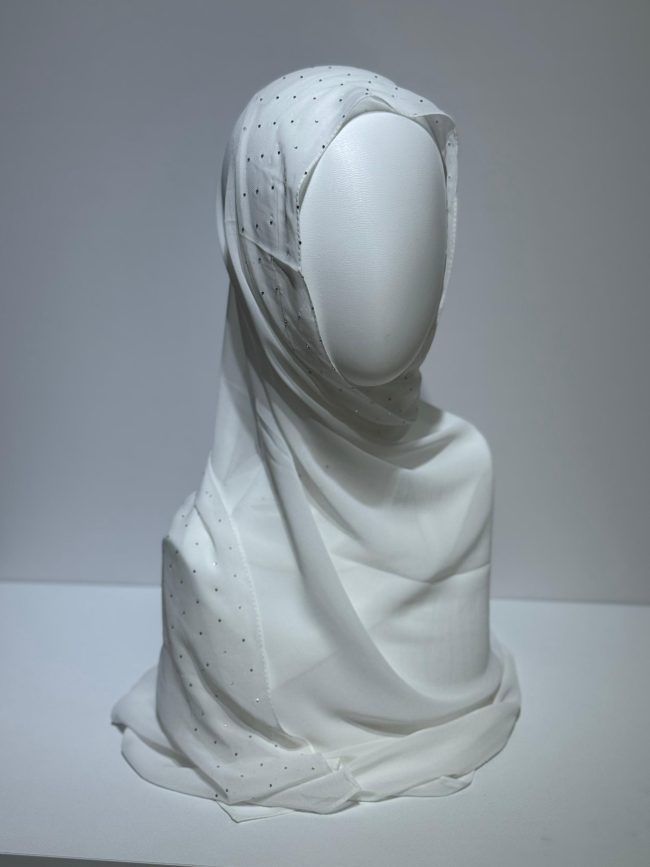 وشاح شيفون فصوص سادة -DH 447