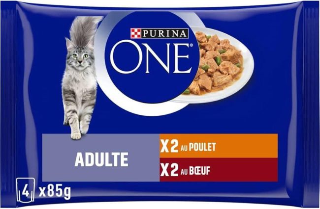 4in1 بنكهة الدجاج واللحم Purina ONE أظرف AK-012