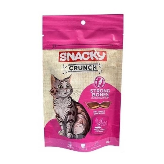 للقطط بنكهة الدجاج واللحم SNAKY CRUNCH  مكافأة  AK-128
